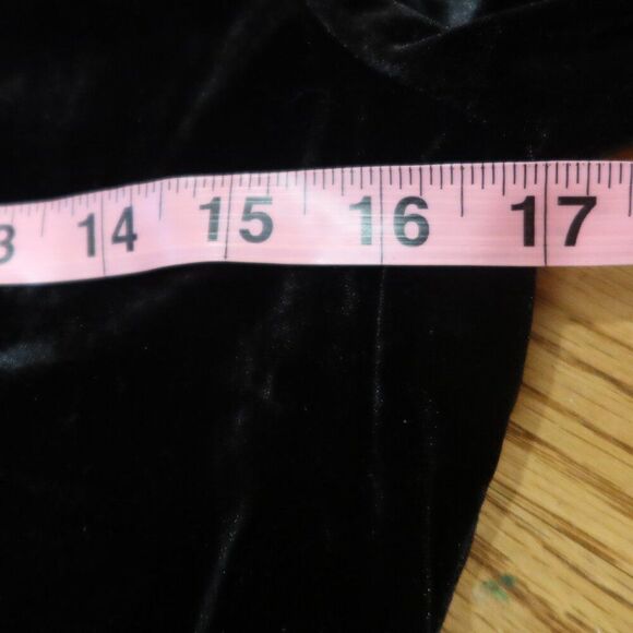 BROOKS BROTHERS velvet dress wrap black long sleeve flare 2 whimsigoth holiday - Picture 9 of 13